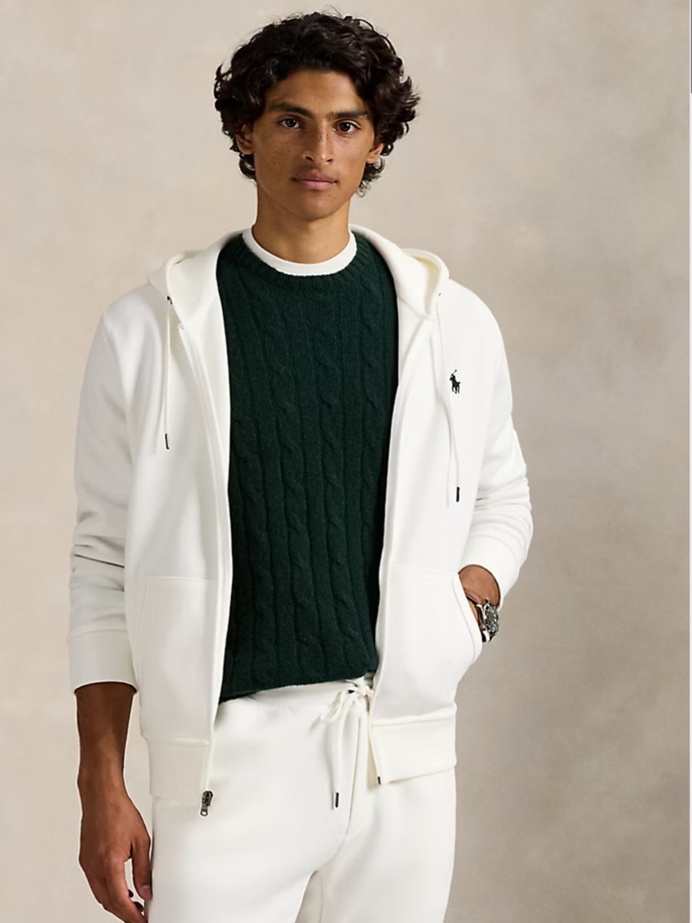 Polo by Ralph Lauren Double-Knit Full-Zip Hoodie - Picture 3 of 10